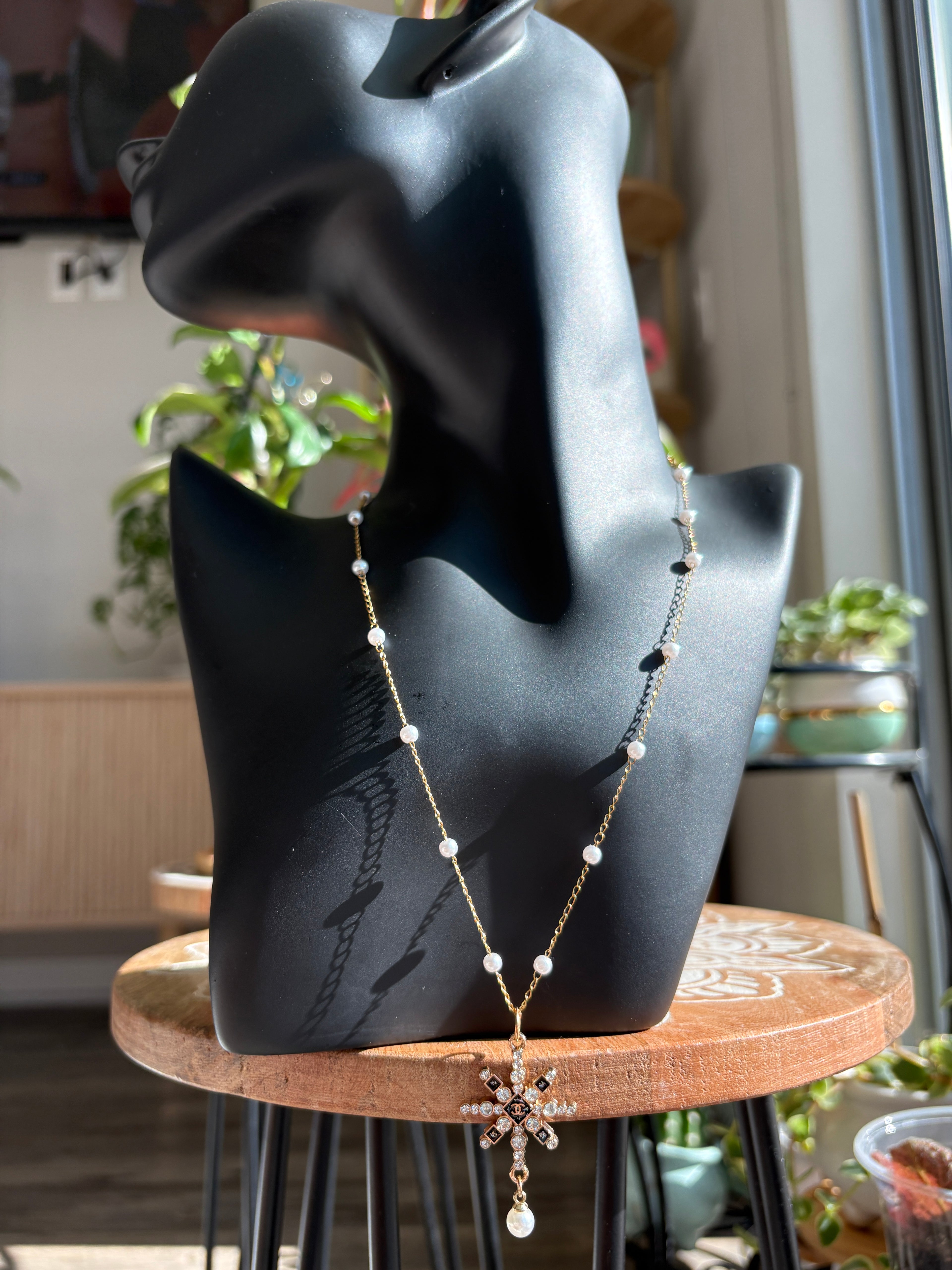Upcycled Chanel Charm 18k Gold Necklace