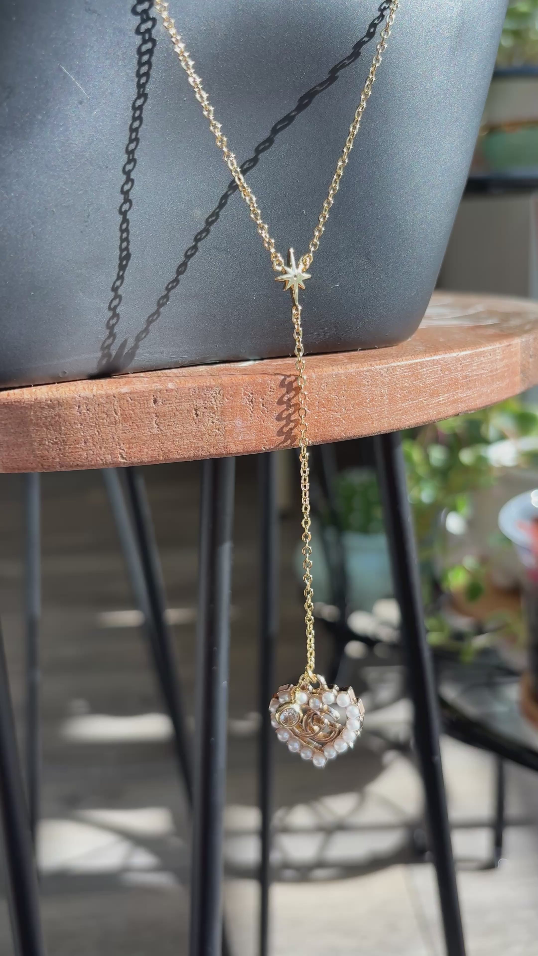 Upcycled Gucci GG Charm 18k Gold Necklace